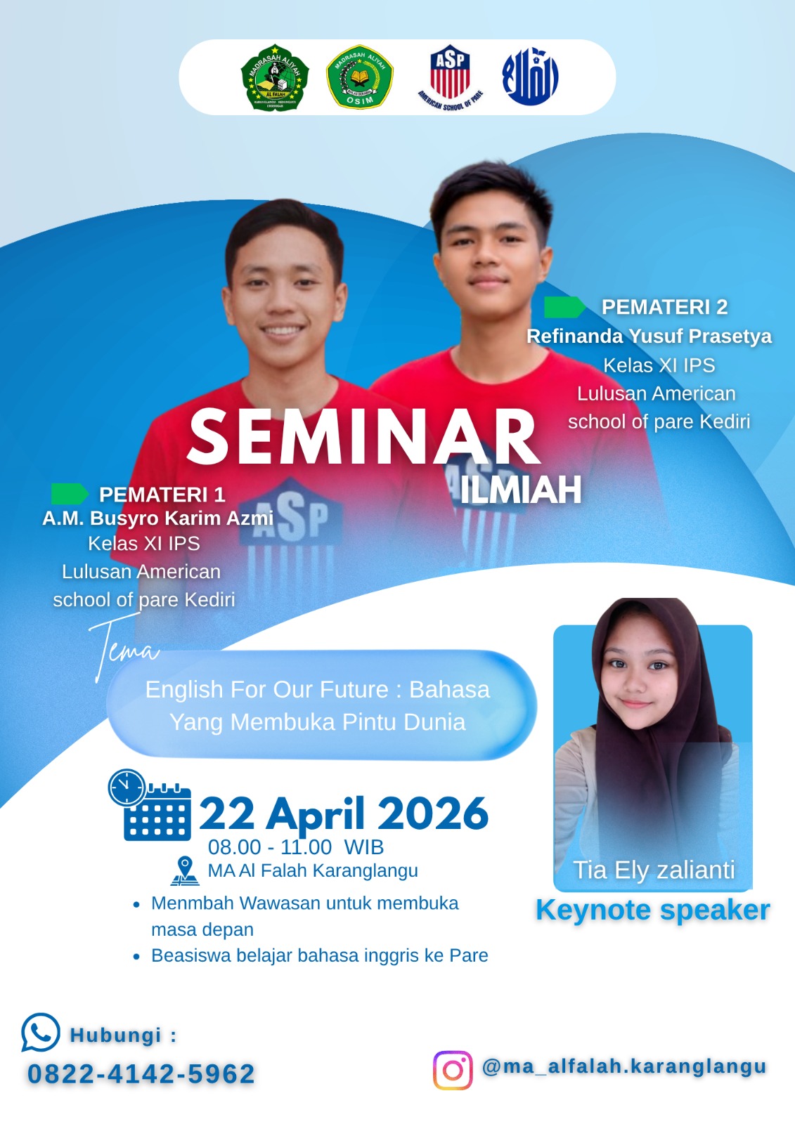 Program sharing siswa dalam peningkatan pembelajaran  bahasa Inggris di Pare.